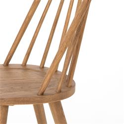 Lara Rustic Lodge Brown Oak Windsor Counter Stool|