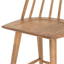 Lara Rustic Lodge Brown Oak Windsor Counter Stool|