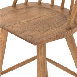 Lara Rustic Lodge Brown Oak Windsor Counter Stool|