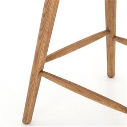 Lara Rustic Lodge Brown Oak Windsor Counter Stool|