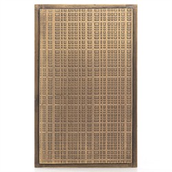 Damian Industrial Loft Slim Rectangular Antique Brass Side End Table|