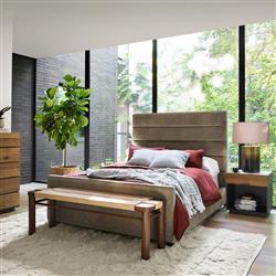 Jacob Coastal Beach Beige Cotton Rope Brown Mahogany Wood Frame Bench|