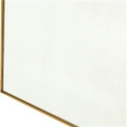 Ian Modern Slim Gold Stainless Steel Border Rectangular Floor Mirror|