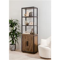 Samuel French Country Beige Performance Boucle Brown Wood Swivel Arm Chair|