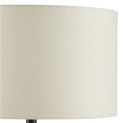 Vivian Industrial Loft Round Beige Linen Shade Grey Concrete Table Lamp|