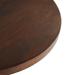 Darby Dark Walnut Modern Sculpted Accent Side Table|