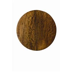 Darby Dark Walnut Modern Sculpted Accent Side Table|