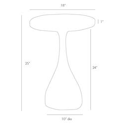 Darby Dark Walnut Modern Sculpted Accent Side Table|