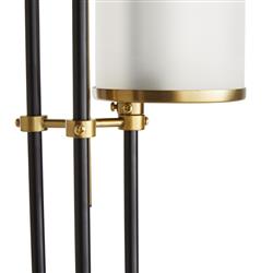 Stefan White Marble 3 Light Frosted Glass Iron Floor Lamp|