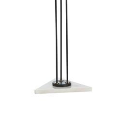 Stefan White Marble 3 Light Frosted Glass Iron Floor Lamp|