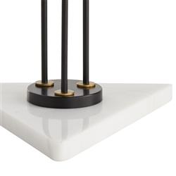 Stefan White Marble 3 Light Frosted Glass Iron Floor Lamp|
