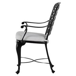Provance Ancient Earth White Cushion Outdoor Dining Arm Chair|