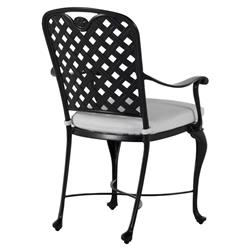 Provance Ancient Earth White Cushion Outdoor Dining Arm Chair|
