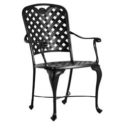 Provance Ancient Earth White Cushion Outdoor Dining Arm Chair|