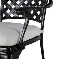 Provance Ancient Earth White Cushion Outdoor Dining Arm Chair|
