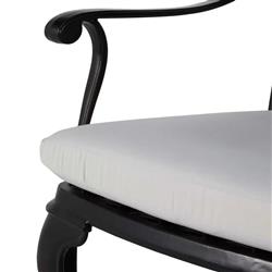 Provance Ancient Earth White Cushion Outdoor Dining Arm Chair|