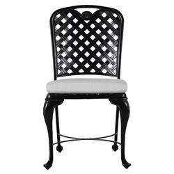 Provance Modern Ancient Earth White Cushion Outdoor Dining Side Chair|