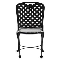 Provance Modern Ancient Earth White Cushion Outdoor Dining Side Chair|