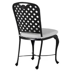 Provance Modern Ancient Earth White Cushion Outdoor Dining Side Chair|