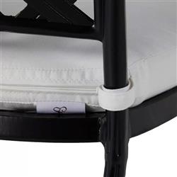 Provance Modern Ancient Earth White Cushion Outdoor Dining Side Chair|