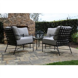 Aurore French Country Glass Top Black Metal Outdoor Side End Table|