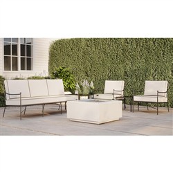 Aurore French Country Glass Top Black Metal Outdoor Side End Table|