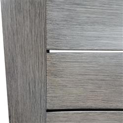 Ezra Modern Taupe Grey Aluminum Square Outdoor Side End Table|