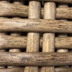 Aria Coastal Brown Woven Rattan Rectangular Outdoor Coffee Table|