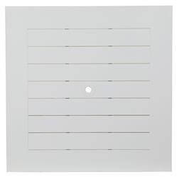 Roman Modern White Metal Square Outdoor Dining Table - 48"W|