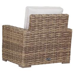 Aria Coastal Beige Cushion Brown Outdoor Accent Club Chair|