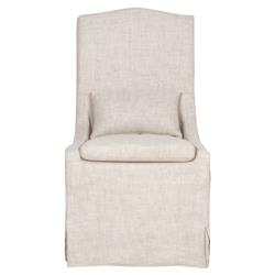 Carrie Modern Beige Upholstered Slipcovered Dining Parsons Side Chair - Set of 2|