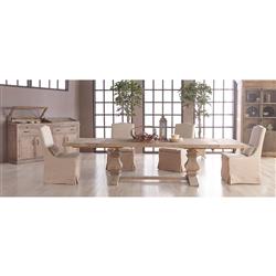 Carrie Modern Beige Upholstered Slipcovered Dining Parsons Side Chair - Set of 2|