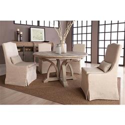 Carrie Modern Beige Upholstered Slipcovered Dining Parsons Side Chair - Set of 2|