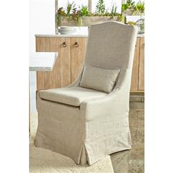 Carrie Modern Beige Upholstered Slipcovered Dining Parsons Side Chair - Set of 2|