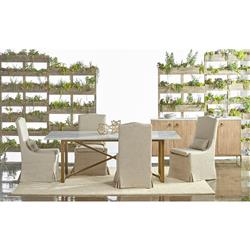 Carrie Modern Beige Upholstered Slipcovered Dining Parsons Side Chair - Set of 2|