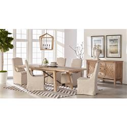 Carrie Modern Beige Upholstered Slipcovered Dining Parsons Side Chair - Set of 2|