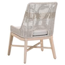 Theodore Coastal Taupe Woven Cushion Grey Teak Outdoor Dining Chair - Set of 2|