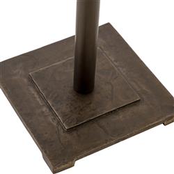 Gene Industrial Loft Aged Brass Iron Round Counter Table - 32" W|