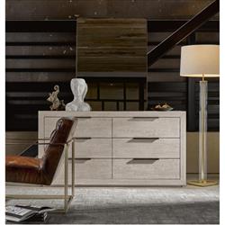 Leighton Modern Classic Grey 6 Drawer Dresser|