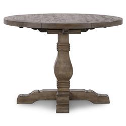 Becille Rustic Lodge Brown Pine Wood Round Dining Table - Small - 42"W|