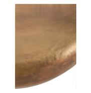 Bates Iron Burnt Brass Hammered Round Coffee Table|