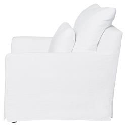 Cisco Home Donato Modern Classic White Linen Slipcovered Arm Chair|