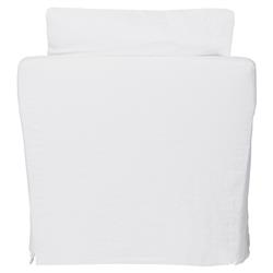 Cisco Home Donato Modern Classic White Linen Slipcovered Arm Chair|
