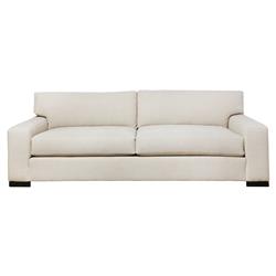 Cisco Home Loft Modern Classic Cream Cotton Upholstered Sofa - 84 inch|