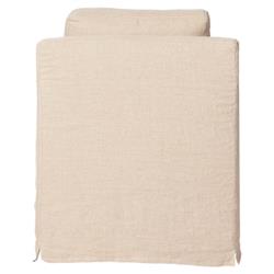 Cisco Home Louis Modern Classic Logan Beige Linen Slipcovered Swivel Arm Chair|