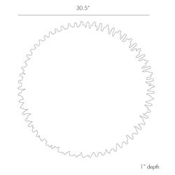 Prescott Antiqued Gold Leaf Sunburst Round Iron Wall Mirror|