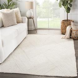 Naturals Tobago Ivory Diamond Pattern Jute Solid Rug - 9'x12'|