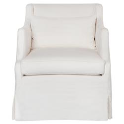 Cisco Home Amalia Modern Classic White Slipcovered Occasional Arm Chair|