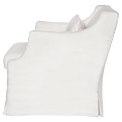 Cisco Home Amalia Modern Classic White Slipcovered Occasional Arm Chair|