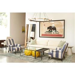 Cisco Home Genevieve Modern Classic  Ivory Linen Slipcovered Sofa - 84 inch|